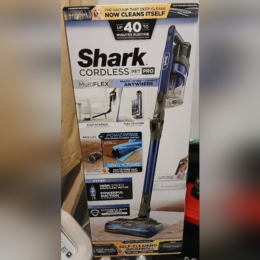 Shark Cordless PET PRO MultiFLEX Stick Vacuum IZ340H Blue BRAND NEW